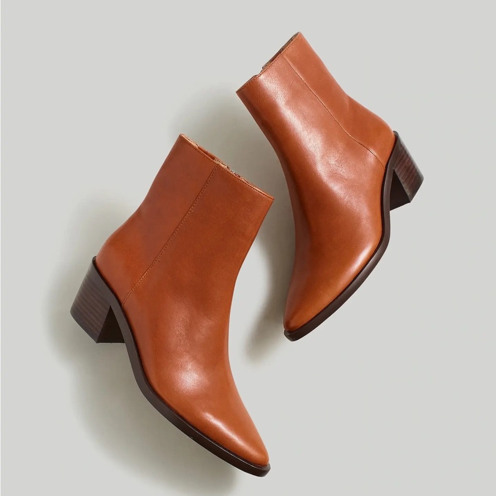 ‼️NEW Madewell The Darcy Brown Leather Ankle Boots